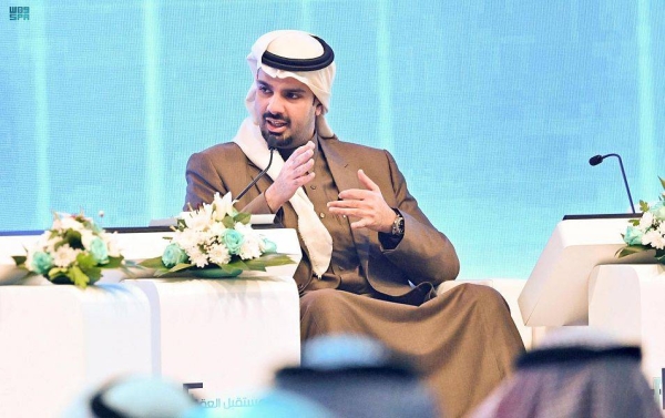  Mayor of Riyadh Prince Faisal bin Abdulaziz bin Ayyaf speaks at the Real Estate Future forum.