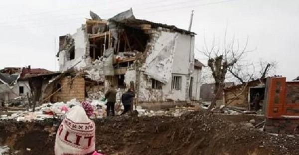 Damage caused by a Russian strike on Thursday in the town of Hlevakha, outside Kyiv