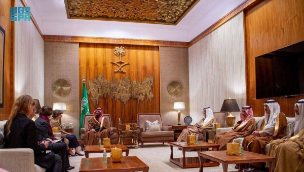 Crown Prince Mohammed bin Salman receives in Riyadh on Thursday French Foreign Minister Catherine Colonna.