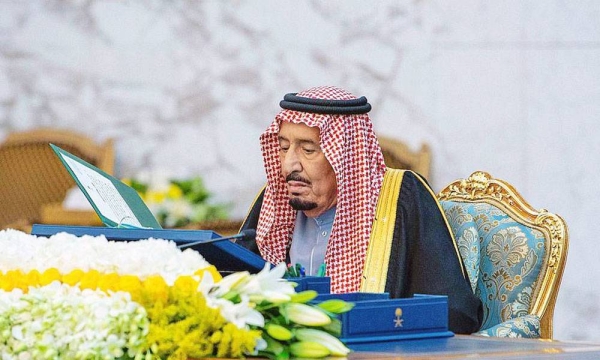 Custodian of the Two Holy Mosques King Salman chaired the Cabinet session on Tuesday at Irqah Palace in Riyadh.