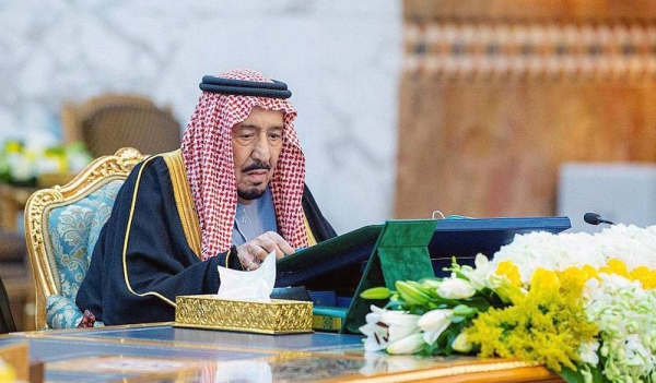 Custodian of the Two Holy Mosques King Salman chaired the Cabinet session on Tuesday at Irqah Palace in Riyadh.