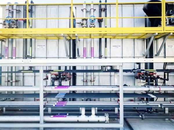 The Al-Miyah Solutions, full-scale, decentralized wastewater treatment technology, installed in Rabigh, Saudi Arabia, will treat and convert wastewater into reusable water for areas not connected to the centralized sewer network. (Photo: KAUST)