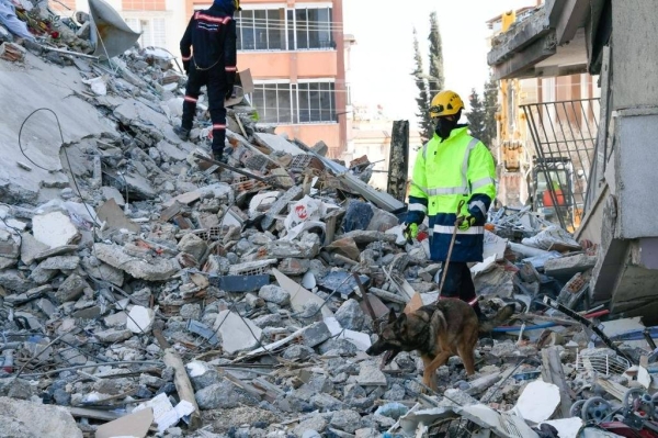 Saudi search and rescue teams on the ground in Turkey. 