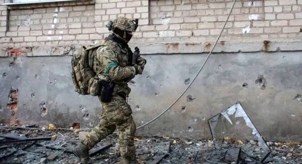 A Ukrainian soldier walks in Bakhmut this week. Of the 50,000 people who lived in the city before the war, only 2,000 remain. — courtesy Reuters