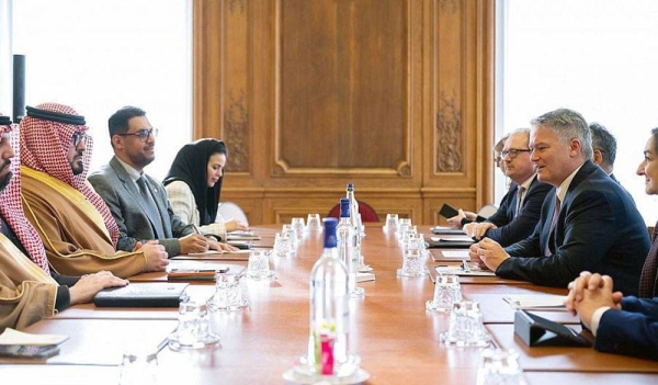 Minister of Economy and Planning Faisal Bin Fadhil Al Ibrahim and Secretary General of the Organization for Economic Cooperation and Development (OECD) Mathias Cormann discussed economic progress in Saudi Arabia.