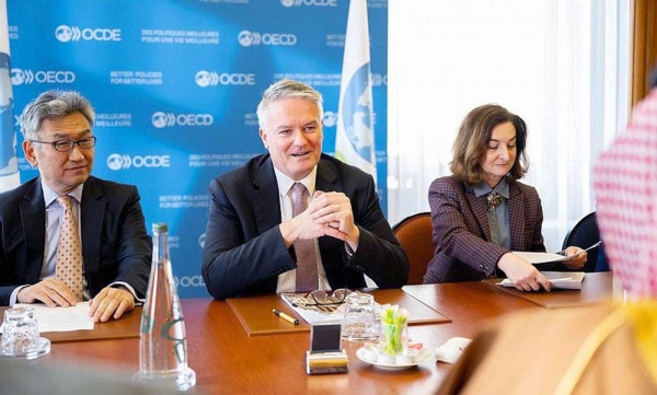 Minister of Economy and Planning Faisal Bin Fadhil Al Ibrahim and Secretary General of the Organization for Economic Cooperation and Development (OECD) Mathias Cormann discussed economic progress in Saudi Arabia.