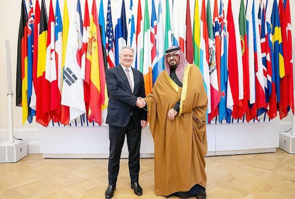 Minister of Economy and Planning Faisal Bin Fadhil Al Ibrahim and Secretary General of the Organization for Economic Cooperation and Development (OECD) Mathias Cormann discussed economic progress in Saudi Arabia.