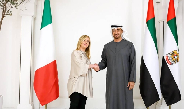 The United Arab Emirates President Sheikh Mohamed Bin Zayed Al Nahyan met Saturday with Italy’s Prime Minister Giorgia Meloni, who is on a two-day visit to the UAE.