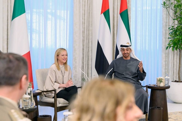 The United Arab Emirates President Sheikh Mohamed Bin Zayed Al Nahyan met Saturday with Italy’s Prime Minister Giorgia Meloni, who is on a two-day visit to the UAE.