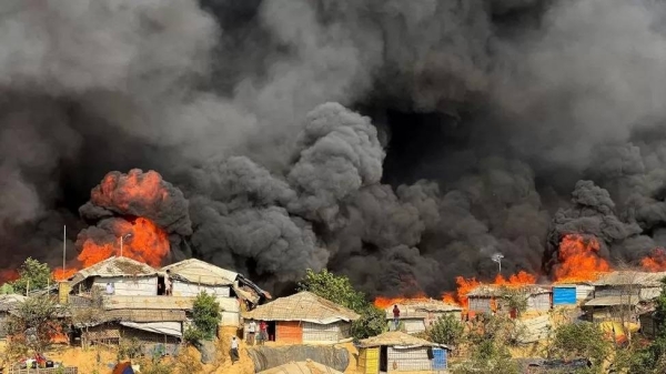 The fire gutted thousands of homes in the refugee camp last week