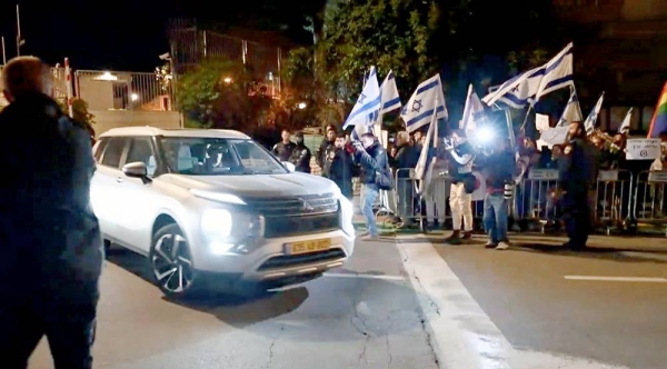 Israelis protest against plans by Prime Minister Benjamin Netanyahu’s government to overhaul the Israel’s judicial system, in Tel Aviv, Israel.