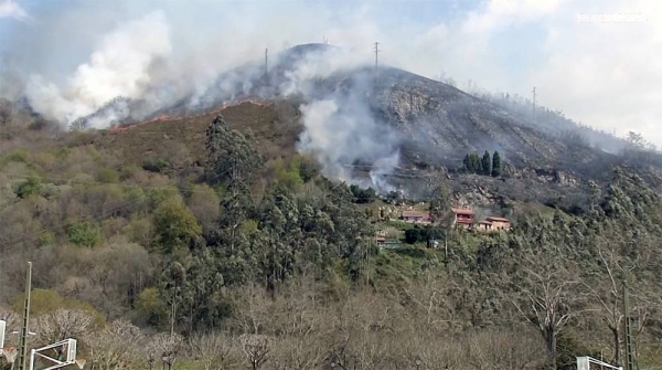 Scenes of wildfires in Spain. — courtesy TVE