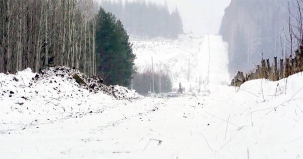 Construction work on Finnish border fence