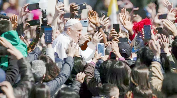 Pope Francis at Easter Mass.