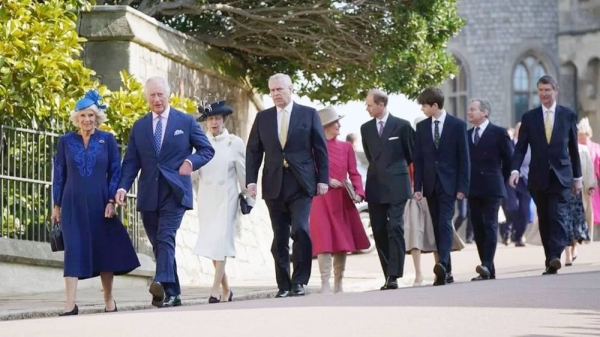 The Royal Family traditionally takes the short walk to the chapel together. — courtesy PA Media