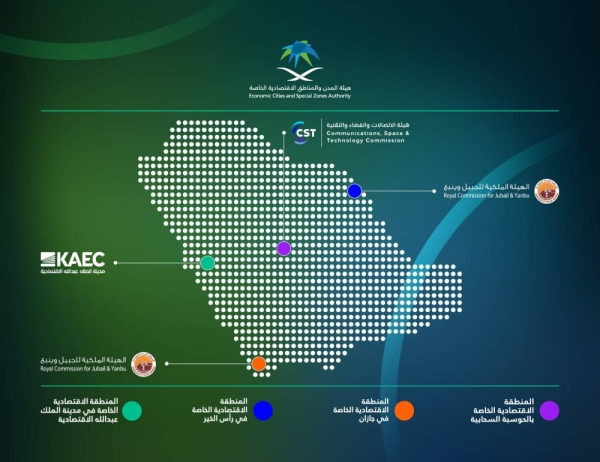 Crown Prince and Prime Minister Mohammed bin Salman, who is also chairman of the Council of Economic and Development Affairs, launched on Thursday four new Special Economic Zones in Saudi Arabia.