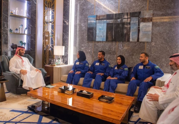 the Crown Prince emphasized that their mission carries lofty goals to empower people, protect the planet and open new horizons through a number of research that the astronauts will conduct in the fields of health and environmental sustainability.