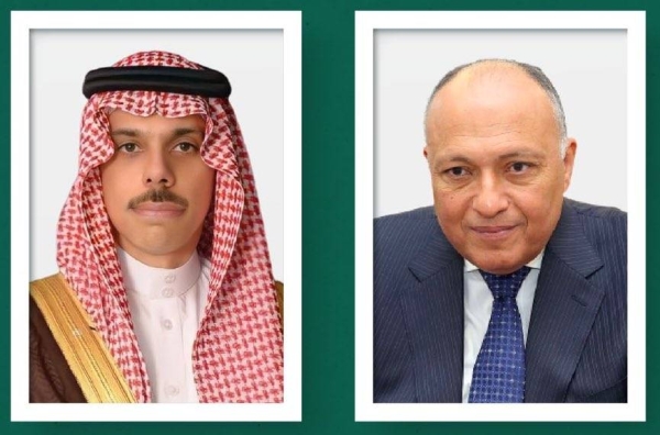 Minister of Foreign Affairs Prince Faisal Bin Farhan received a phone call from the Minister for Foreign Affairs of Egypt Sameh Shoukry.
