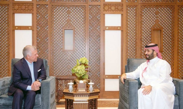 Crown Prince and Prime Minister Mohammed Bin Salman met here Thursday with King Abdullah II Bin Al Hussein of the Hashemite Kingdom of Jordan at Suhoor banquet.