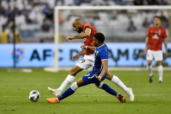 
Saudi Arabia’s World Cup star Salem Al-Dawsari opened the scoring before he was sent off in the final minutes in the disappointing match for Al-Hilal.
