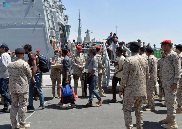 A total of 133 people, Saudi citizens and other nationalities, arrived in Jeddah on Sunday after being evacuated from Sudan through air and sea. the Ministry of Foreign Affairs announced.