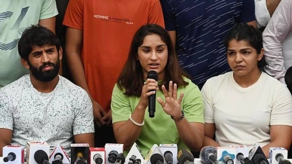 Wrestlers have been protesting for weeks, demanding the arrest of their federation chief