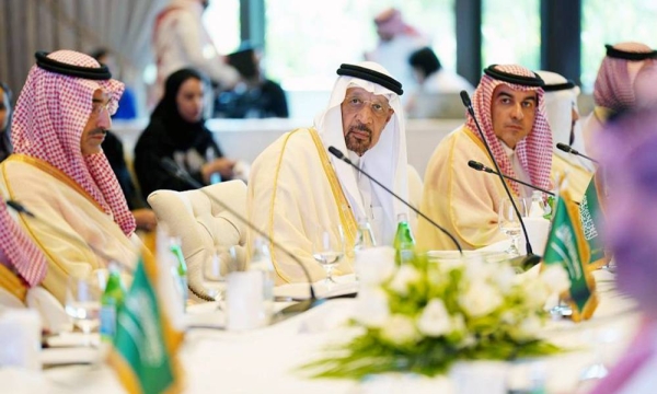 The Minister of Investment Eng. Khalid Bin Abdulaziz Al-Falih heading the Saudi delegation, met with Bahraini Minister of Transportation and Telecommunications Mohammed Bin Thamer Al-Kaabi at the meeting of the Coordination Committee for Investment, Environment, and Infrastructure of the Saudi-Bahraini Coordination Council in Manama, Bahrain.