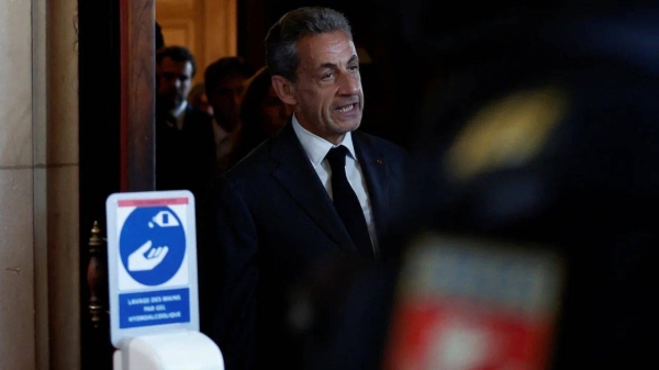 Nicolas Sarkozy leaves the Paris Court of Appeals in Paris after hearing the ruling on May 17, 2023