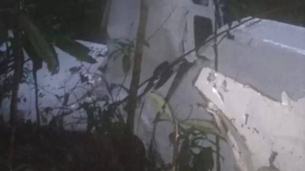 The plane was found nose down in deep jungle