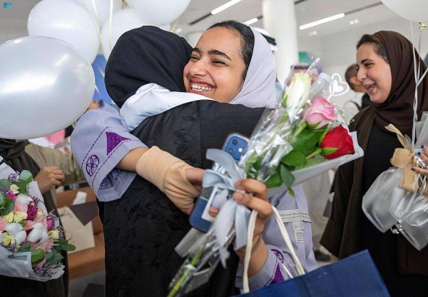 The talented students of the Saudi Team for Science and Engineering who won 27 prizes at the Regeneron International Science and Engineering Fair (ISEF 2023) arrived on Sunday at King Khalid International Airport in Riyadh.