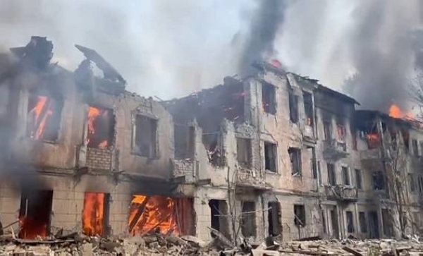 Ukraine clinic devastated Russian missile strike