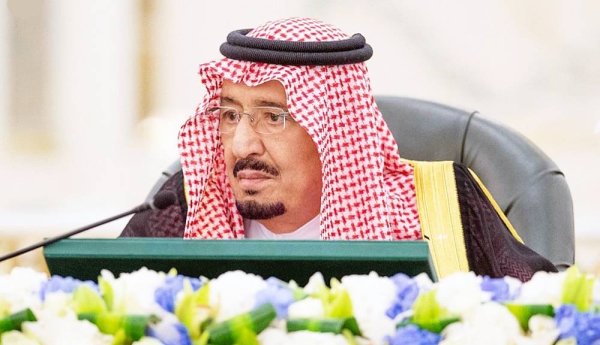 Custodian of the Two Holy Mosques King Salman chairs the Cabinet session on Tuesday at Al-Salam Palace in Jeddah.