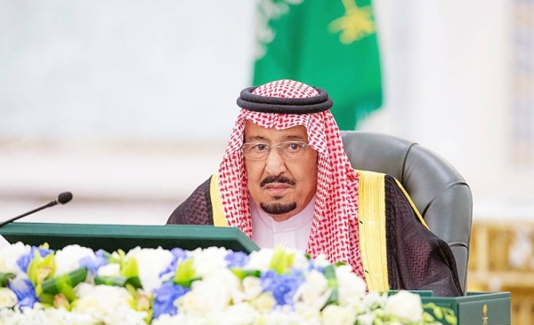 Custodian of the Two Holy Mosques King Salman chairs the Cabinet session on Tuesday at Al-Salam Palace in Jeddah.