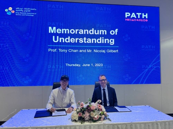 Prof. Tony Chan, KAUST President and his counterpart from PATH, Nikolaj Gilbert, signed the MOU.