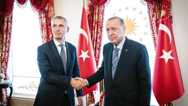 NATO Secretary General Jens Stoltenberg met with Turkish President Recep Tayyip Erdogan in Istanbul on Sunday. — courtesy photo