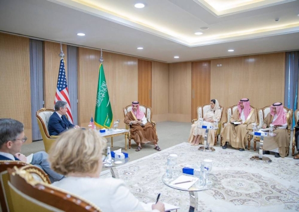 Foreign Minister Prince Faisal Bin Farhan and US Secretary of State Antony Blinken met on Wednesday in Riyadh, as part of Blinken’s visit to the Kingdom.