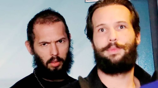 Andrew Tate, left, and his brother Tristan were first arrested at their Bucharest home in December. — courtesy EPA