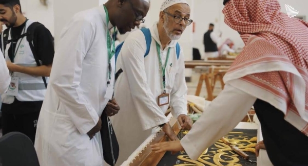 Zaki Kassar, a textile worker with 39 years of experience in the Kiswa Factory of the Holy Kaaba.