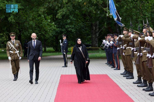 Saudi Arabia’s Ambassador to Finland Nisreen bint Hamad Al-Shibel presents credentials to President Alar Karis of Estonia as non-resident ambassador to Estonia. 