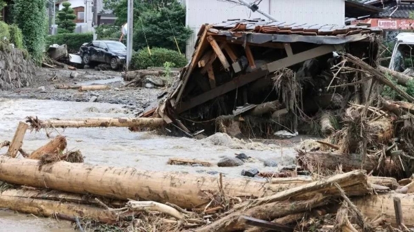Record rains in Japan have set off floods and landslides