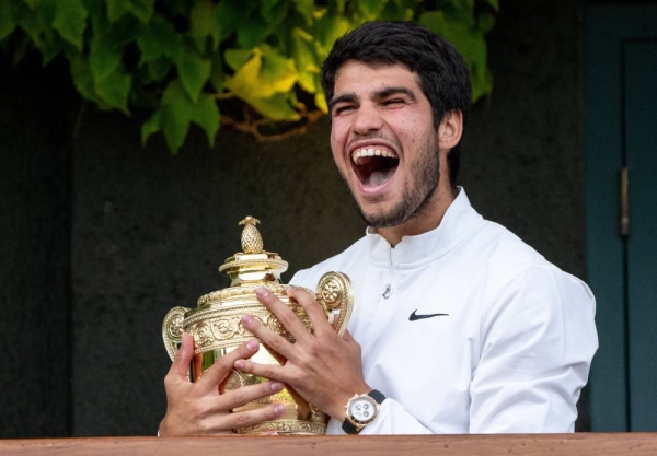 Alcaraz, in the award ceremony, stated that Djokovic inspired him from a young age. (@Wimbledon) 