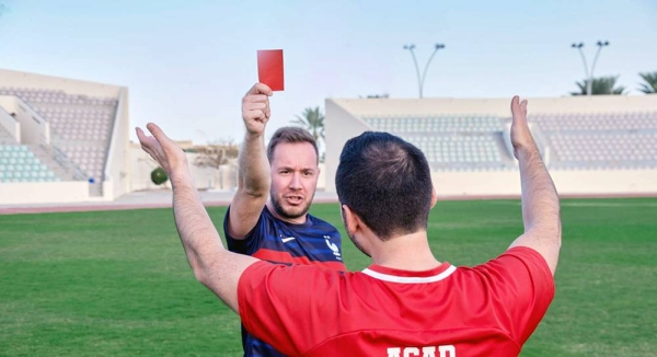 Anthony Cioppa (left) and Silvio Giancola: their common passion for artificial intelligence and football brought them together to develop SoccerNet. — courtesy KAUST 2023; Eliza Mkhitaryan