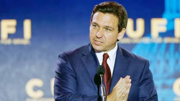 Republican presidential candidate Florida Governor Ron DeSantis and his team were unharmed in the car accident, his spokesperson said. — courtesy Getty Images