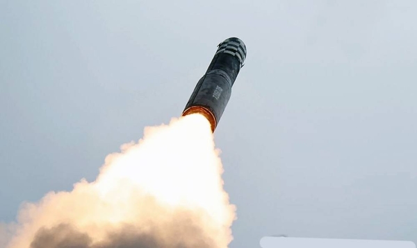 

North Korea fires a Hwasong-18 solid-fuel intercontinental ballistic missile (ICBM) on July 12, 2023, in this photo released by the North’s official Korean Central News Agency. North Korean leader Kim Jong-un guided the launch. — courtesy Yonhap