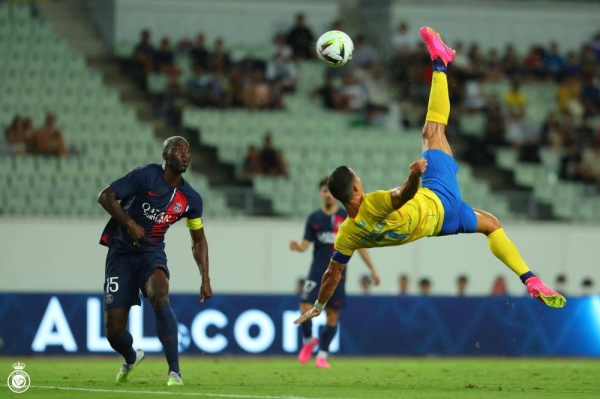 Cristiano Ronaldo’s Al-Nassr claimed a creditable 0-0 draw against French champions Paris Saint-Germain in a pre-season friendly in Osaka, Japan on Tuesday. This was the third match of the Saudi Pro League runner up against top-flight European opposition this summer. — (Picture: @AlNassrFC)
