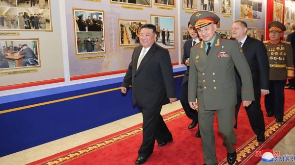 North Korean leader Kim Jong Un meets with Russian Defense Minister Sergei Shoigu and his delegation, North Korean state media KCNA reported on July 26, 2023.