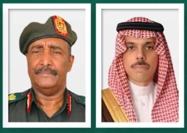 Foreign Minister Prince Faisal Bin Farhan received a phone call from the Chairman of the Sudanese Transitional Sovereignty Council Lt. Gen. Abdel Fattah Al-Burhan, during which they discussed developments in Sudan.