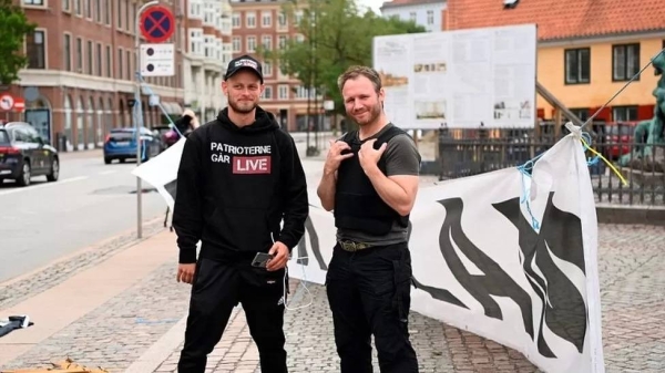 Two far-right activists destroyed a copy of Islam's holy book outside Iraq's embassy in Copenhagen last week