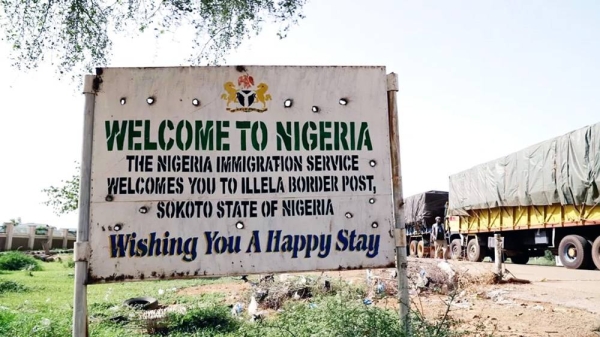 Lorries have been stuck at the Nigeria-Niger border. — courtesy Gift Ufuoma/BBC