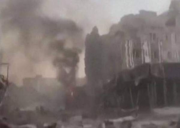Smoke fills streets after missile attack in Pokrovsk